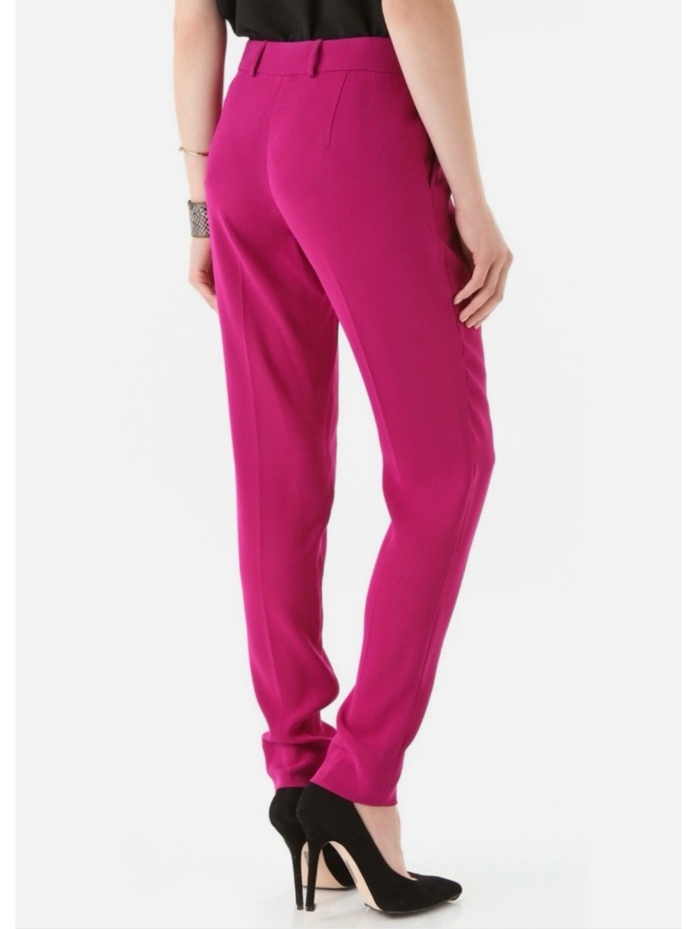 Diane von Furstenberg Fuchsia Jacques Cady Crepe Pant - size 2